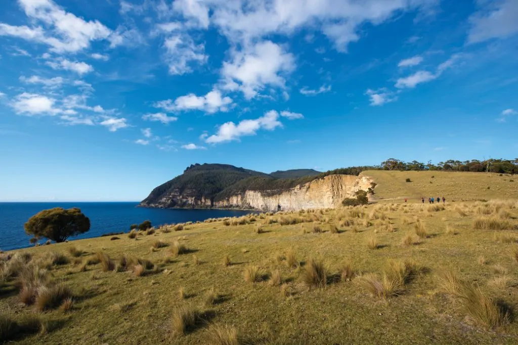 Bishop and Clerk Peaks on Maria Island, Tasmania, Australia