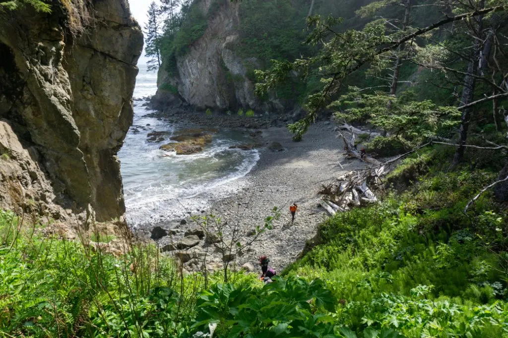 A cove on the south coast route in Olympic National Park
