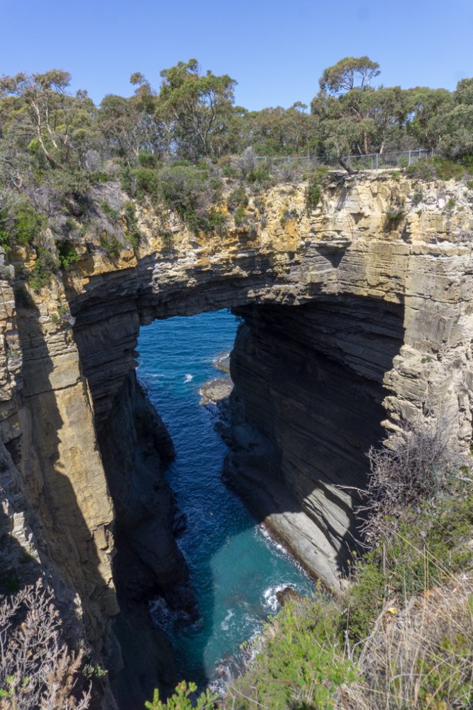Tasman Arch on the Tasman Peninsula in Tasmania, Australia. Its on the best things to see on the Tasman Peninsula.
