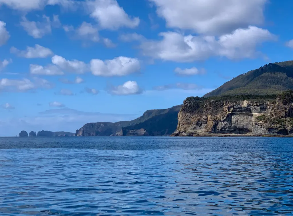 Sea cliffs on the Tasman Peninsula near Port Arthur, Tasmania