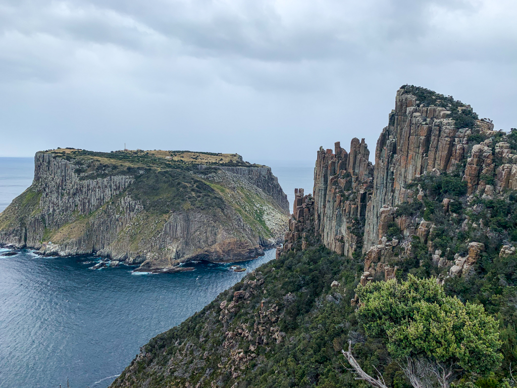 The Blade and Tasman Island from the Three Capes Track in Tasmania, Australia