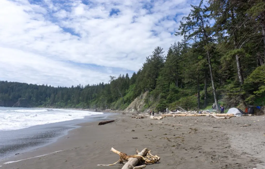 Camping at Third Beach, Olympic National Park