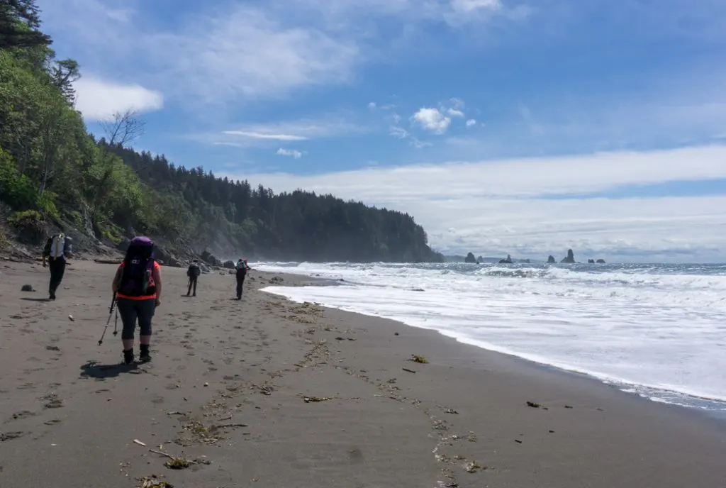 Hiking at Third Beach in Olympic National Park