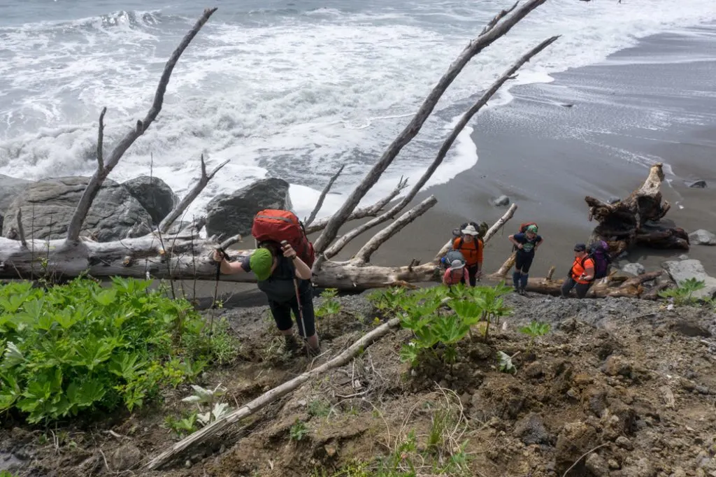 The landslide on Third Beach in Olympic National Park