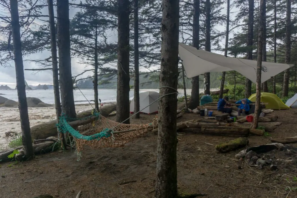 Camping at Toleak Point, Olympic National Park