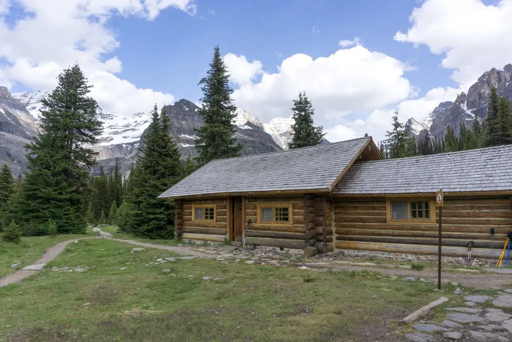 The Elizabeth Parker Hut at Lake O'Hara, one of the most popular backcountry cabins in BC