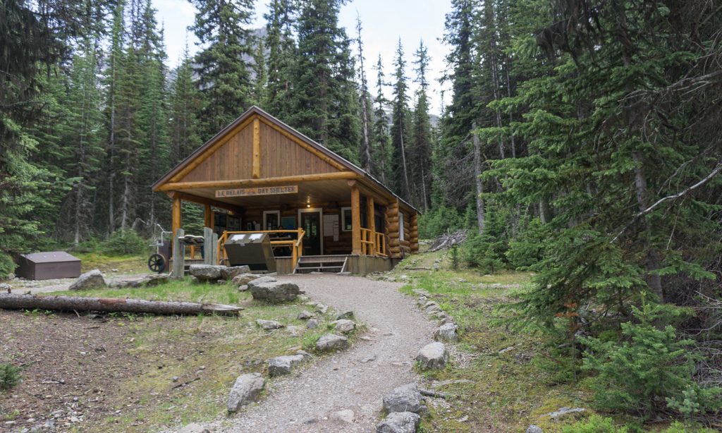 Le Relais day-use shelter at Lake O'Hara in Yoho National Park