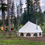 Tents at the Norris Campground in Yellowstone National Park