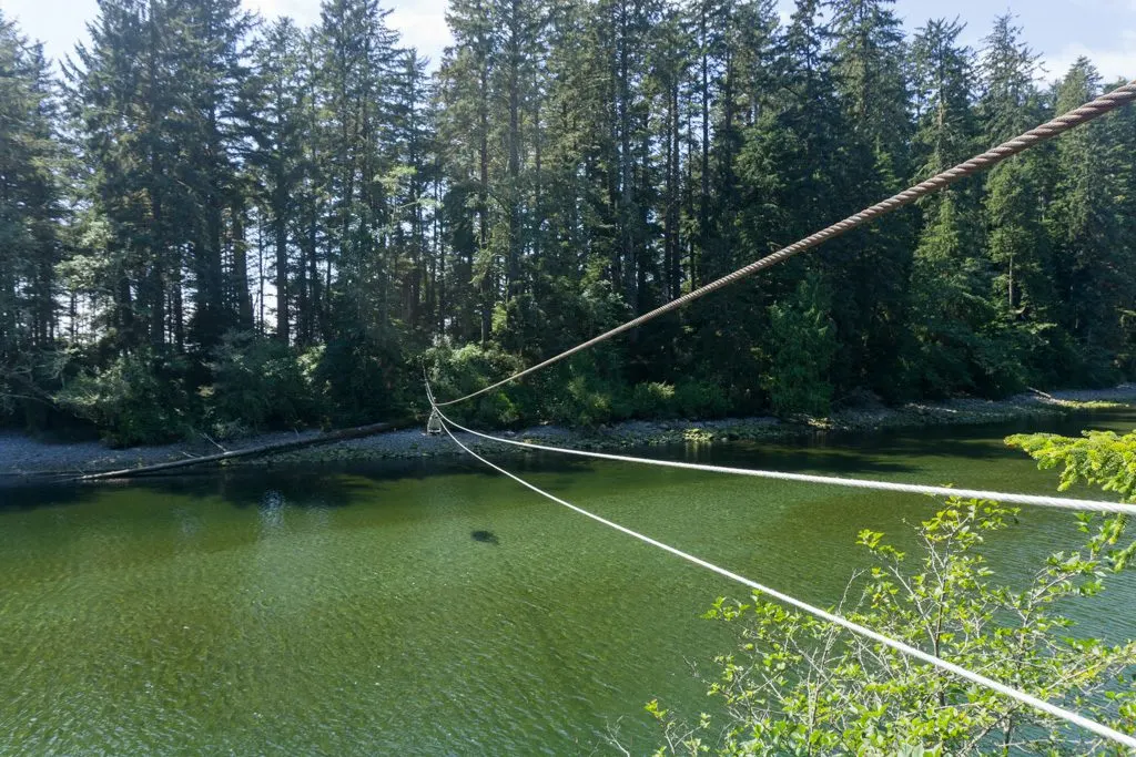 The Klanawa River cable car on the West Coast Trail