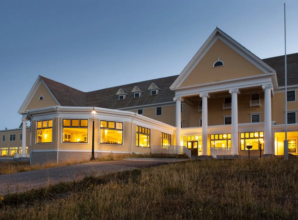 The Exterior of the Lake Hotel in Yellowstone National Park