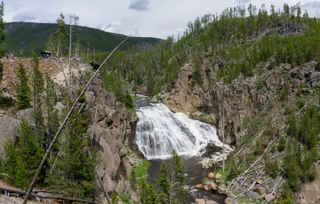 Gibbon Falls in Yellowstone National Park