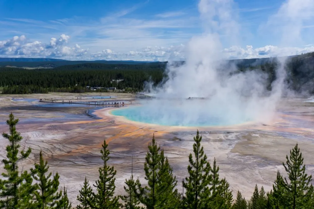 Grand Prismatic Spring, one of the best things to do in Yellowstone National Park