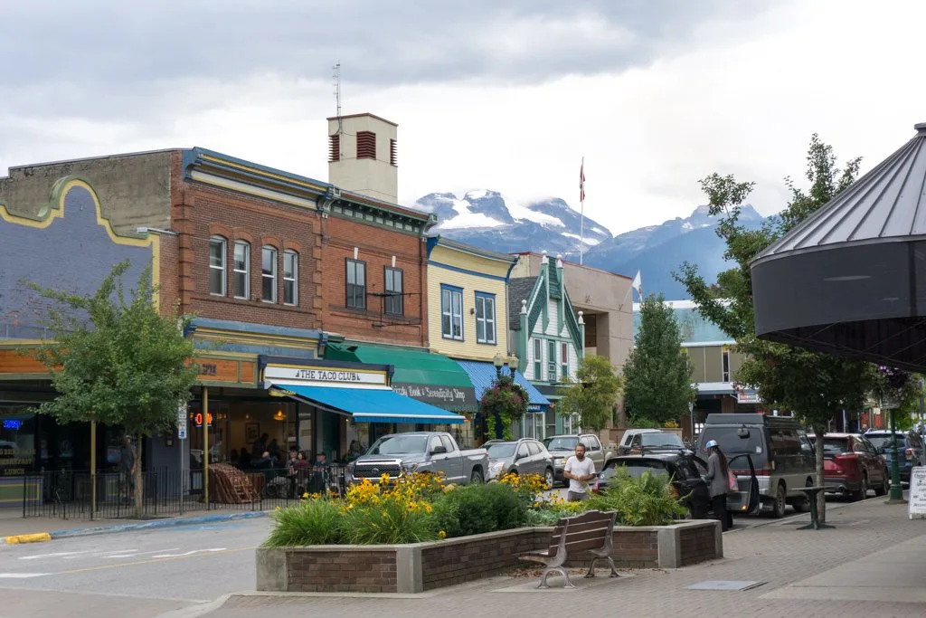 Downtown Revelstoke, BC - one of the best small towns in Canada for outdoor adventure