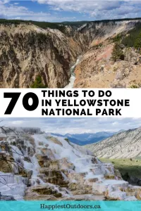 70 Things to do in Yellowstone National Park. A big list of everything you can do and see in Yellowstone including geysers, hot springs, hiking, wildlife, boating, museums and more. #YellowstoneNationalPark #Yellowstone #Wyoming #NationalParks