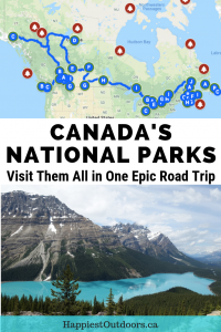 Visit all of Canada's National Parks in one epic road trip. Canadian National Park road trip. Take a road trip across Canada and visit over 30 National Parks along the way. Cross-Canada trip. Drive across Canada and visit National Parks. #Canada #roadtrip #DriveacrossCanada #CanadaNationalParks #CanadianNationalParks