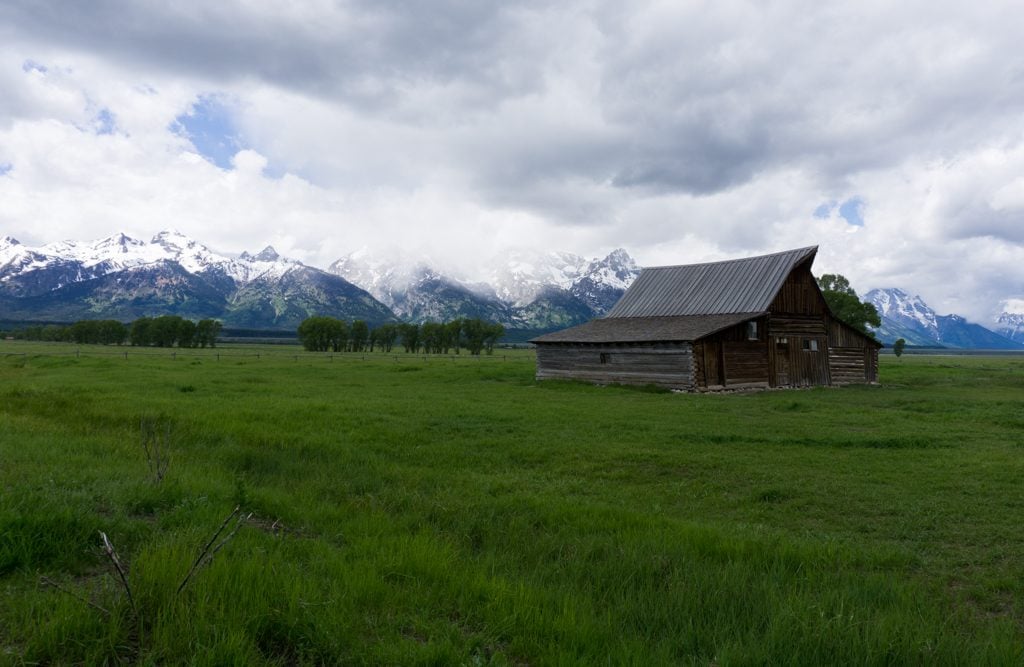 One of the historic barns on Mormon Row in Grand Teton National Park
