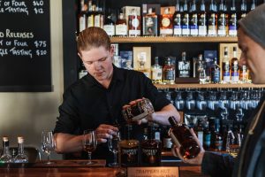 The bar at Tasmanian House of Whiskey on Bruny Island