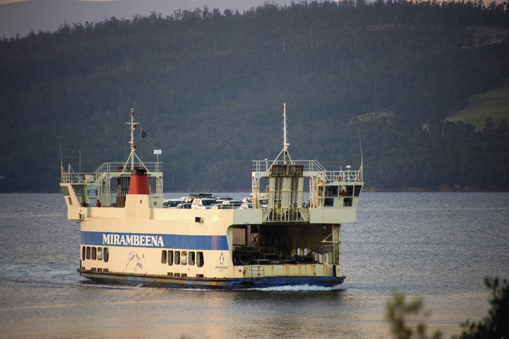 The ferry to Bruny Island, Tasmania