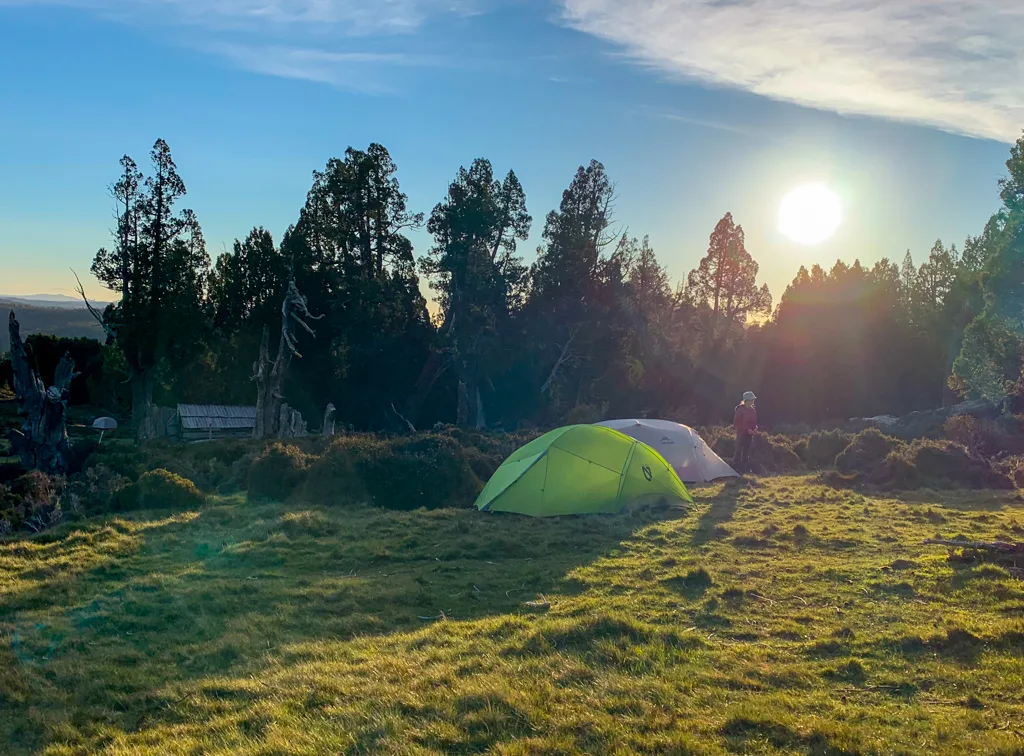 Camping at Dixon's Kingdom in Tasmania