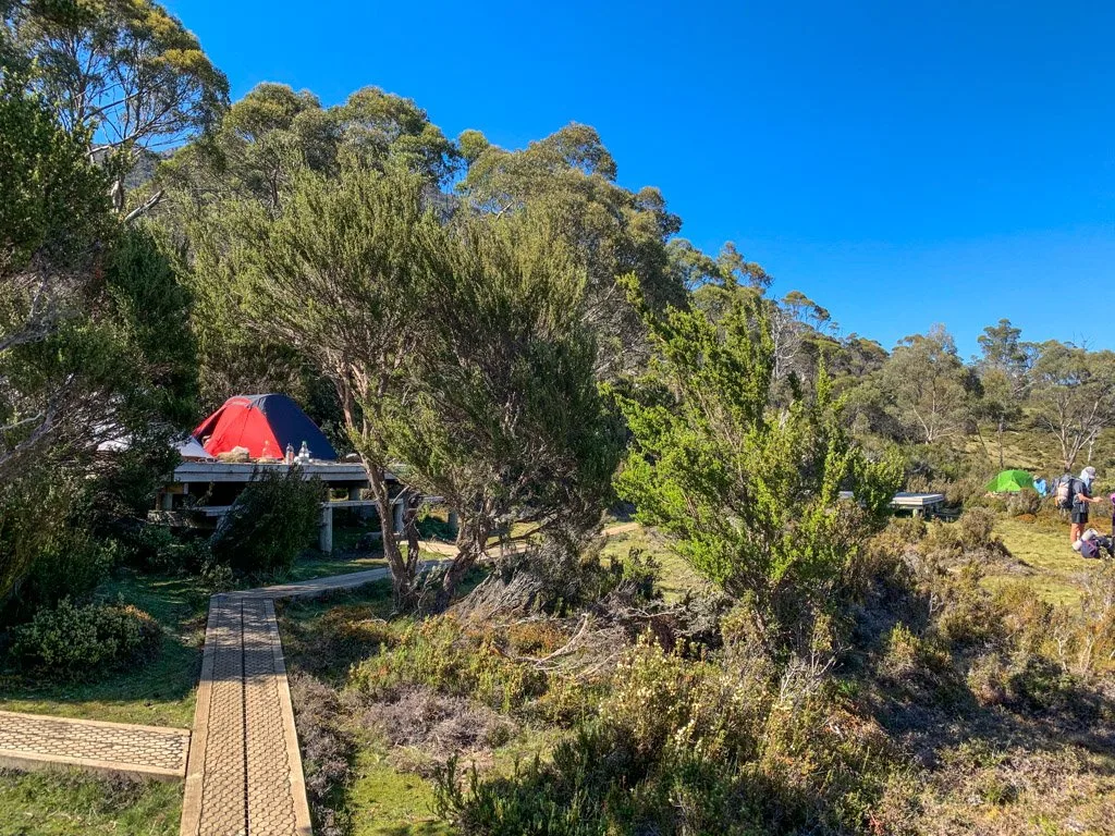 Wild Dog Creek campsite in Walls of Jerusalem, Tasmania