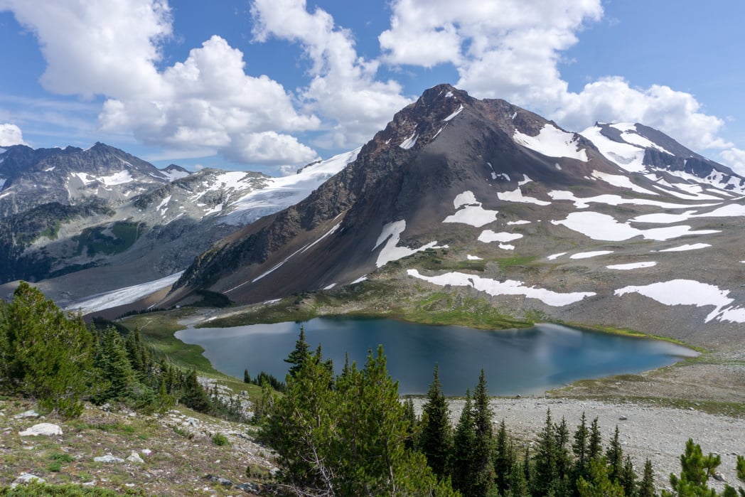 Russet Lake on the Singing Pass trail in Whistler, BC - one of the best places to go backpacking in BC without a car