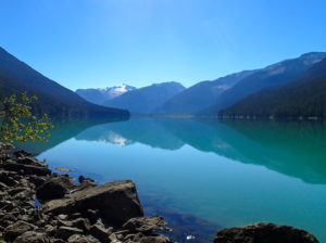 Reflections on Cheakamus Lake in Whistler