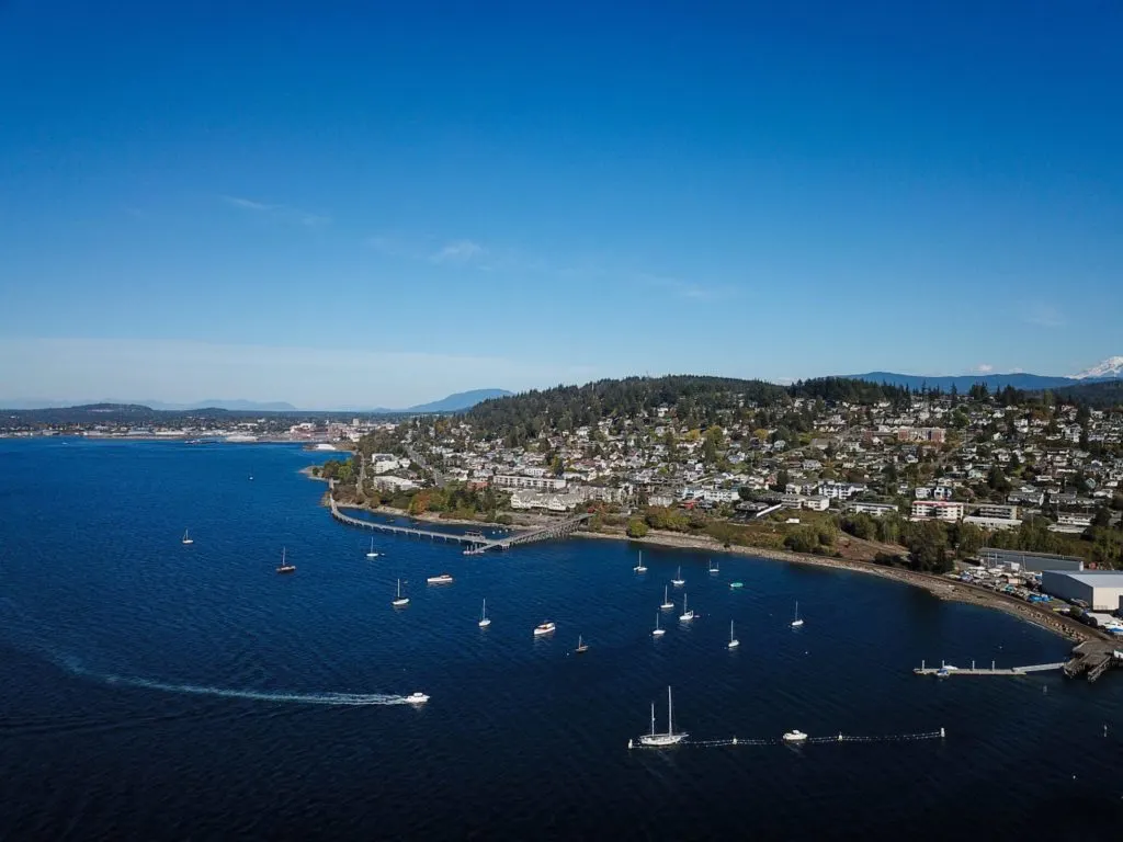 View of the waterfront in Bellingham, Washington