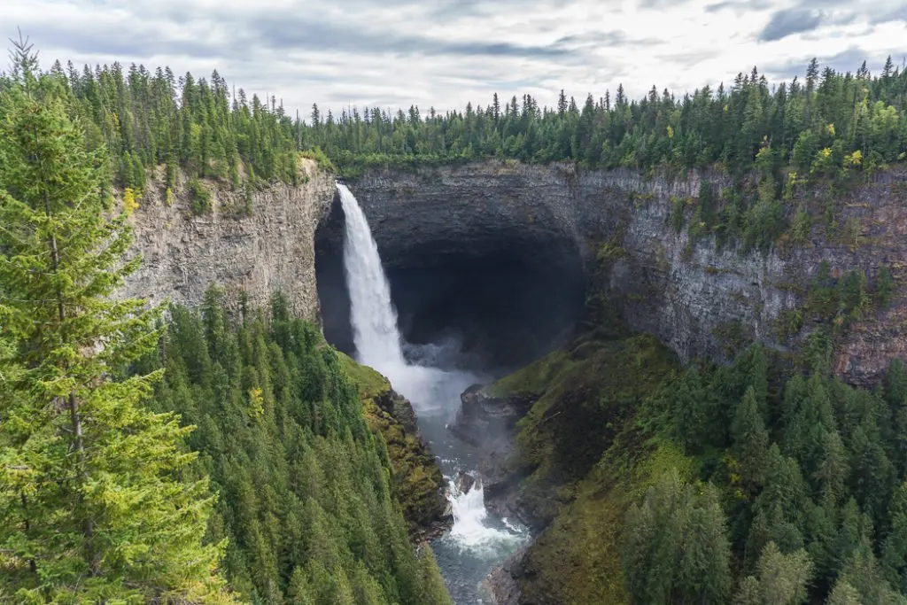 Helmcken Falls in Wells Gray Provincial Park - one of the best easy weekend getaways from Vancouver
