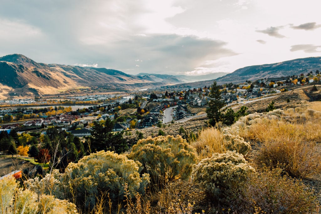 The view of downtown Kamloops from the Panorama Inn - one of the nicest weekend getaways from Vancouver