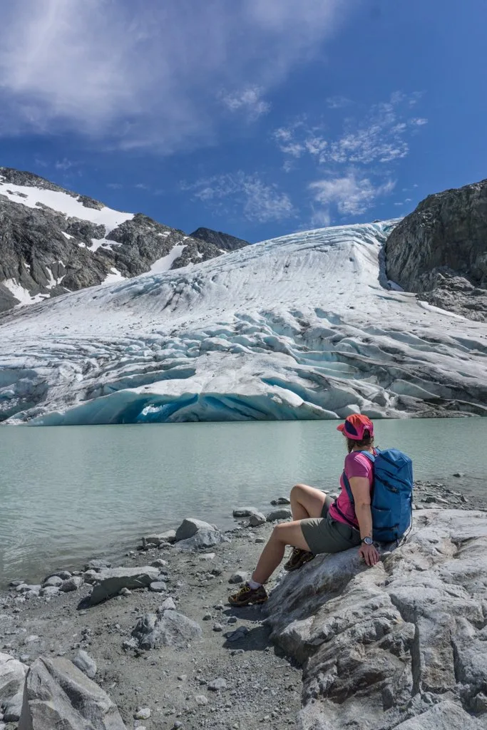 The glacier at Wedgemount Lake in Whistler