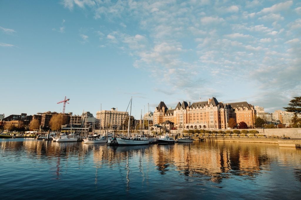 The harbour in Victoria BC, an easy weekend getaway from Vancouver