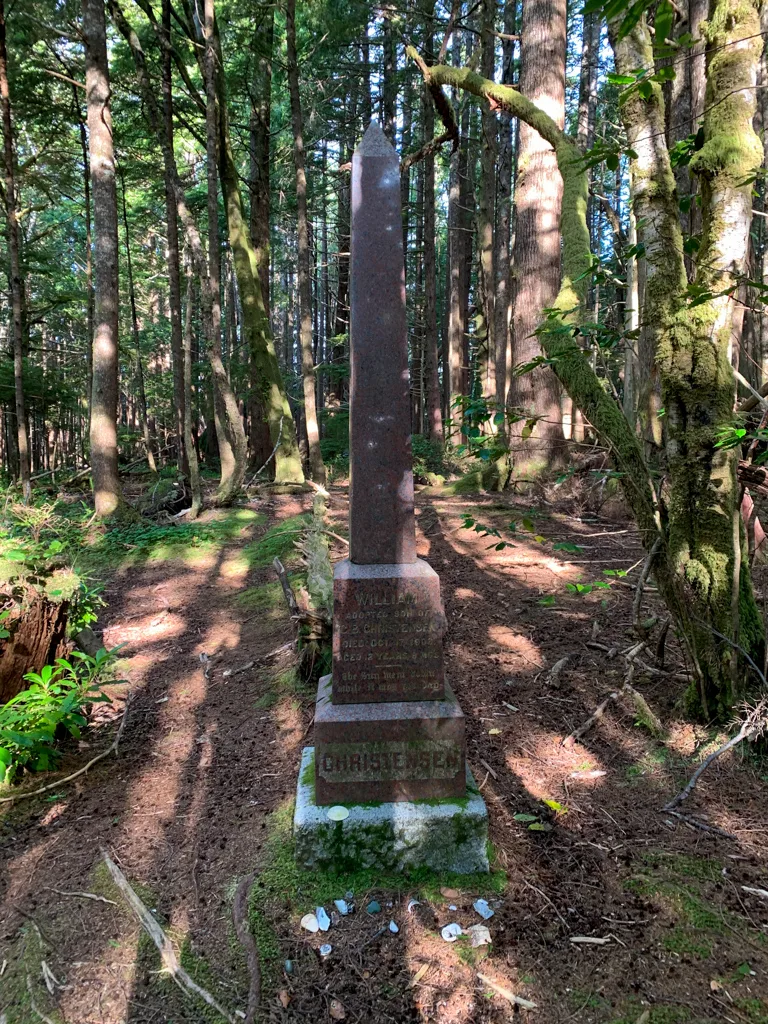 A grave from the Danish settler days at Cape Scott