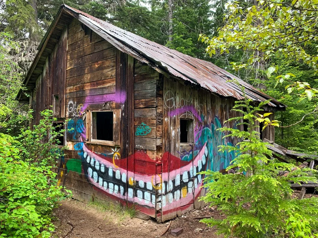 An abandoned building at the Parkhurst Ghost Town in Whistler, BC