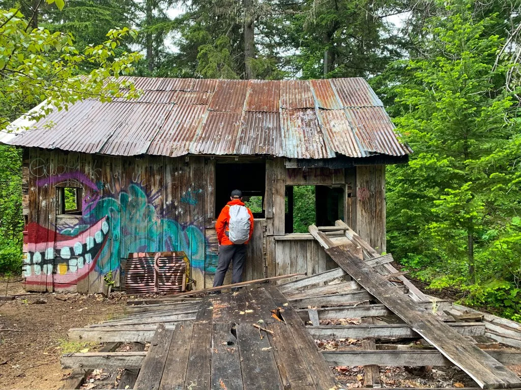 Abandoned cabin in the woods near Whistler, BC
