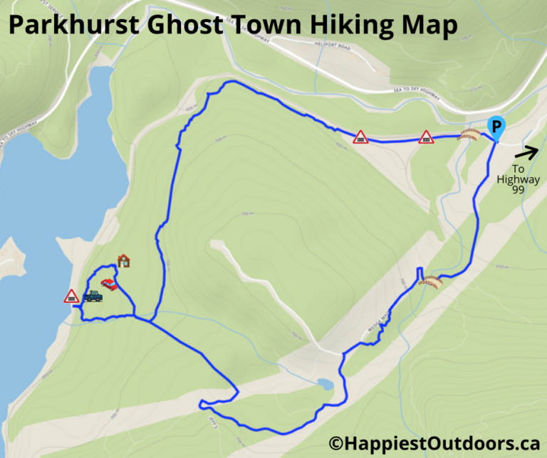 Hike to Parkhurst Ghost Town in - ParkhurstGhostTownMap 768x644
