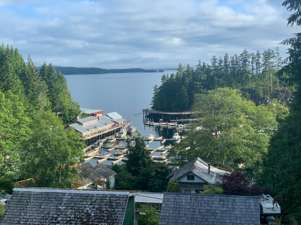 View from the Telegraph Cove Resort in Telegraph Cove, BC