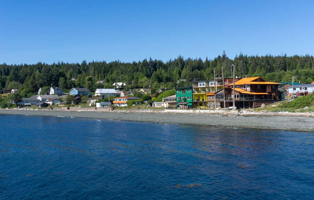 The waterfront at Sointula on Malcolm Island on north Vancouver Island