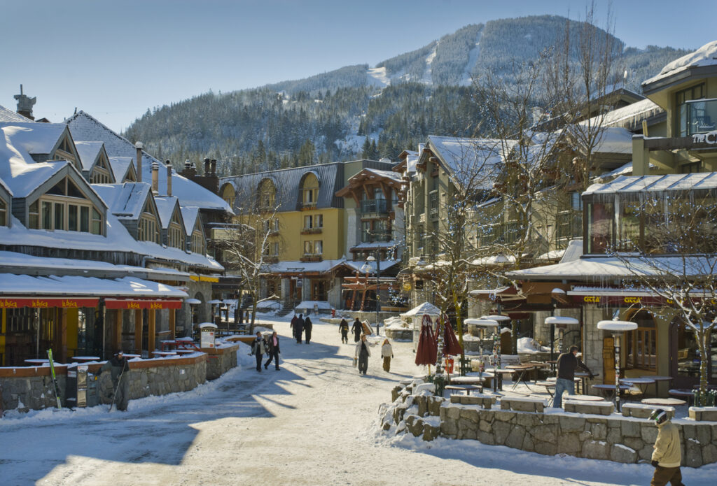 Whistler Village in winter