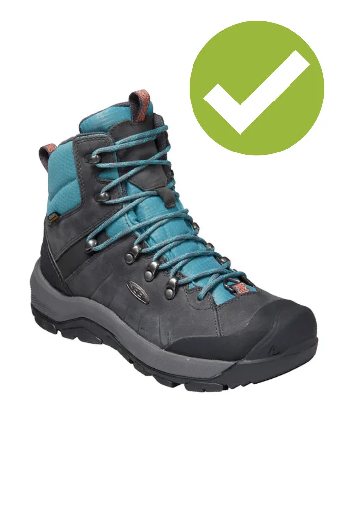 Keen winter hiking boots are good for snowshoeing