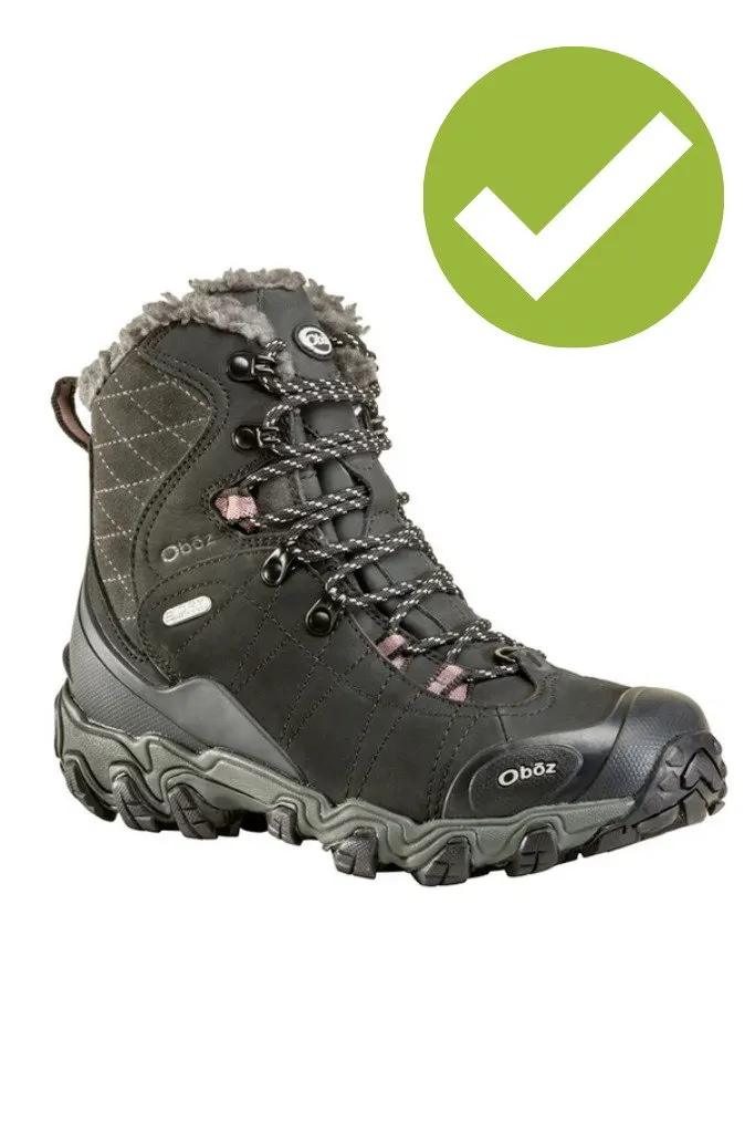 Oboz Bridger Insulated boots are great for snowshoeing