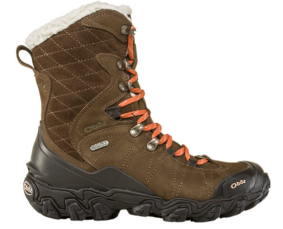Women's Oboz Bridger Insulated boots come in a tall version which are great for snowshoeing