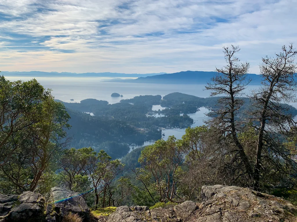 The view from Mount Daniel in Pender Harbour - one of the best hikes on the Sunshine Coast, BC