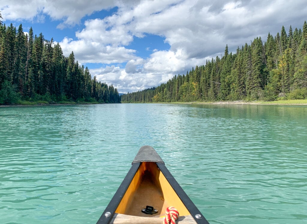 Canoeing on the Cariboo River near Sandy lake