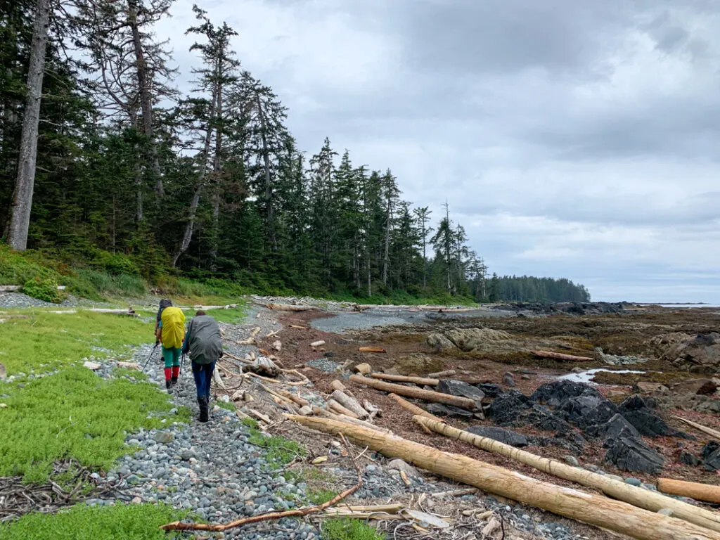 Beach walking on the North Coast Trail