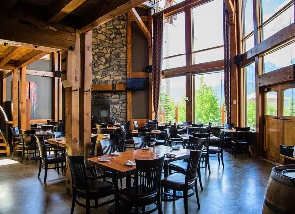 Interior of the Iron Goat pub and grill in Canmore