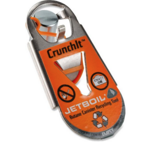 Jetboil Crunchit tool for recycling camping fuel canisters