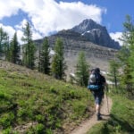 A hiker in the Canadian Rockies - best gifts for backpackers