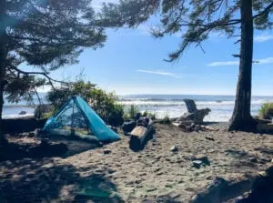 Spring backpacking trips in British Columbia - camping on the Juan de Fuca Trail