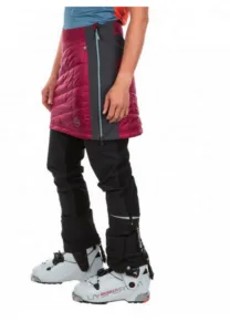 La Sportiva Warm Up insulated skirt for skiing shown on a model