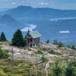 Tin Hat Hut on the Sunshine Coast Trail. One of the most picturesque backcountry huts in British Columbia
